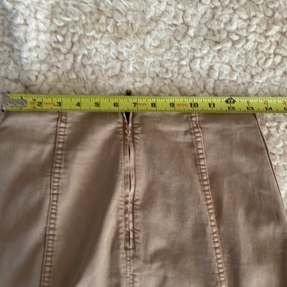 Free People Soft Denim Brown/Tan A-Line Mini Skirt - Picture 6 of 8